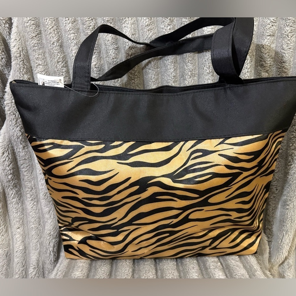 NWT Black and Gold Zebra Print Women's Bag by Gift Gallery - Picture 3 of 9